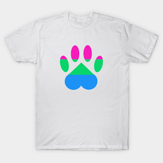 Polysexual Pride Paw T-Shirt by shaneisadragon